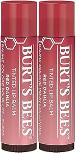 Burt's Bees Lip Balm, Tinted Moisturizing Lip Care for Women, 100% Natural, with Shea Butter, Red... | Amazon (US)