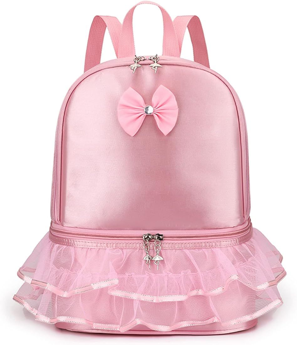 Yitengteng Ballet Bag Little Girls Ballerina Dance Backpack with Separate Shoe Compartment for Da... | Amazon (US)