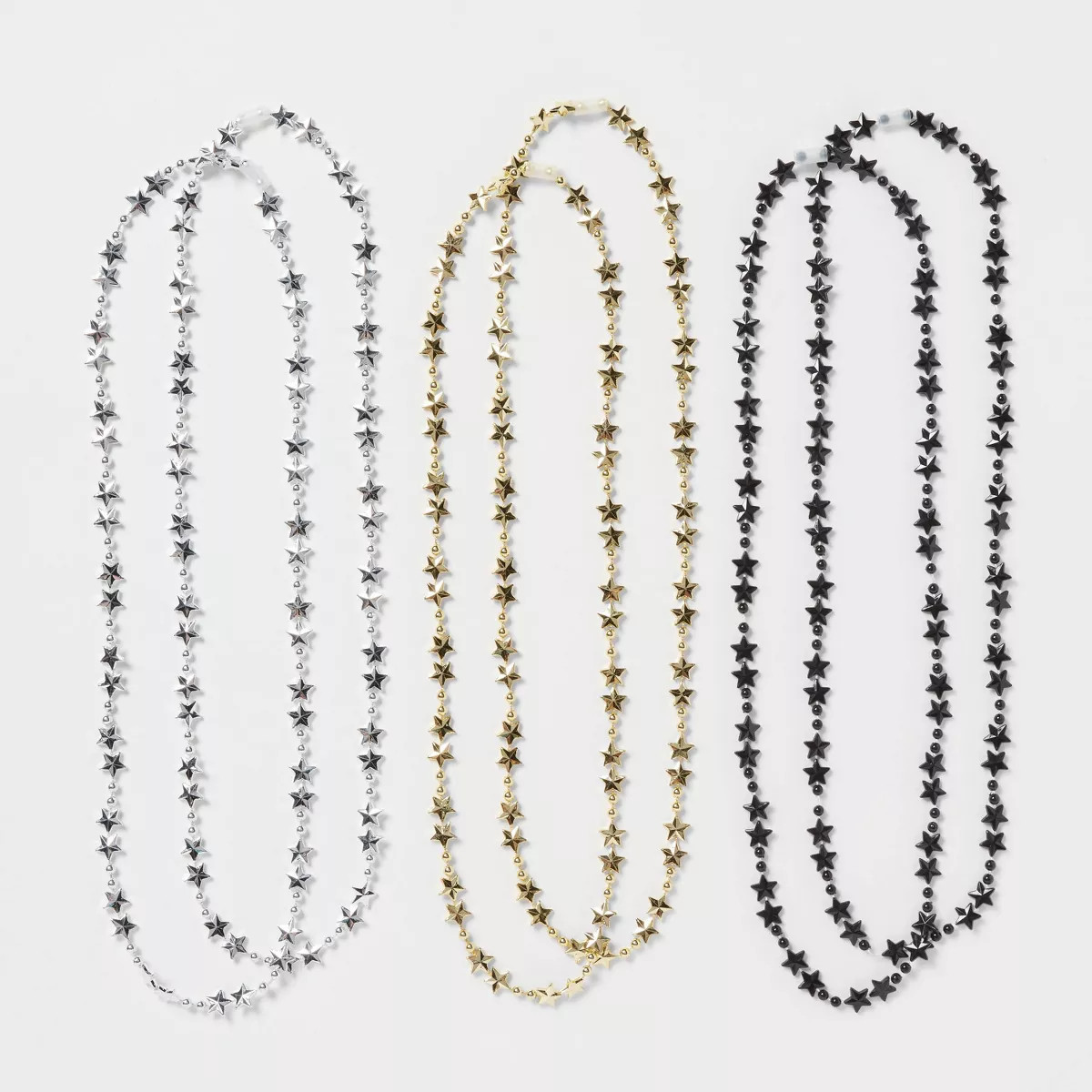 6ct New Years Eve Necklaces Black/Silver/Gold- Spritz™ | Target