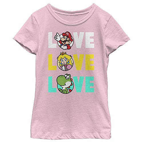 Nintendo Love Girl's Solid Crew Tee Pink | Amazon (US)