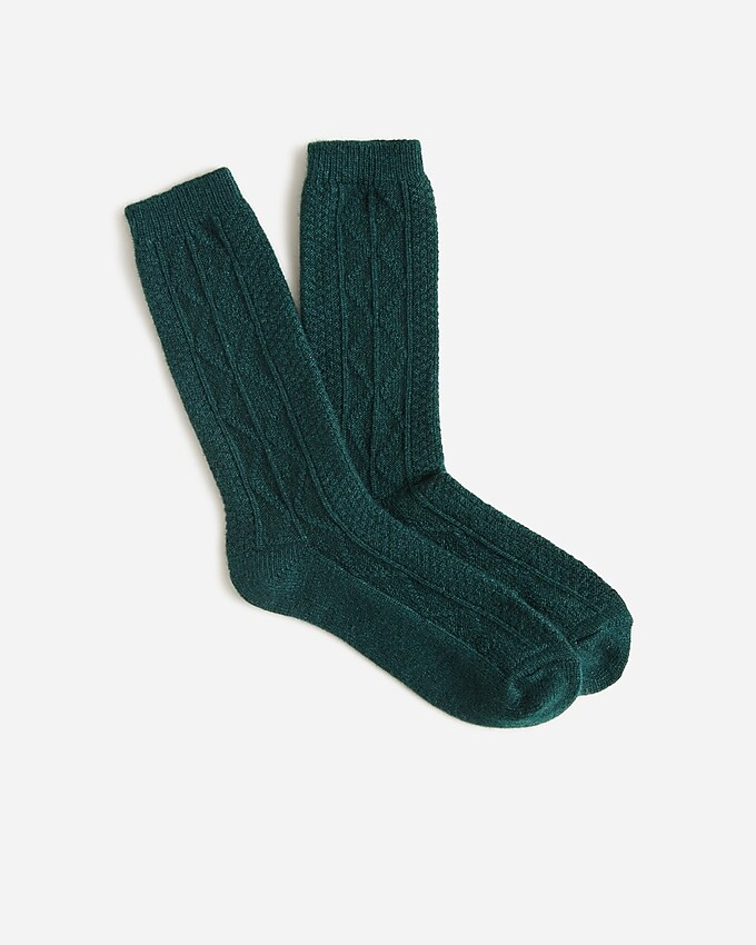 Cable-knit trouser socks | J. Crew US