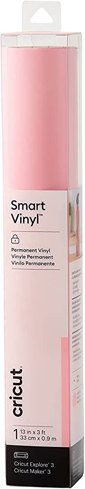 Cricut Smart Permanent Vinyl (13in x 3ft, Pink) for Cricut Explore 3 and Maker 3, Create DIY Proj... | Amazon (US)