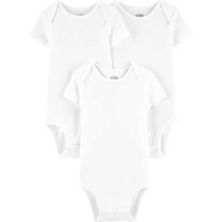 Carter's Child of Mine Baby Boys & Girls Short Sleeve Bodysuits, 3 Pack (Preemie-18M) | Walmart (US)