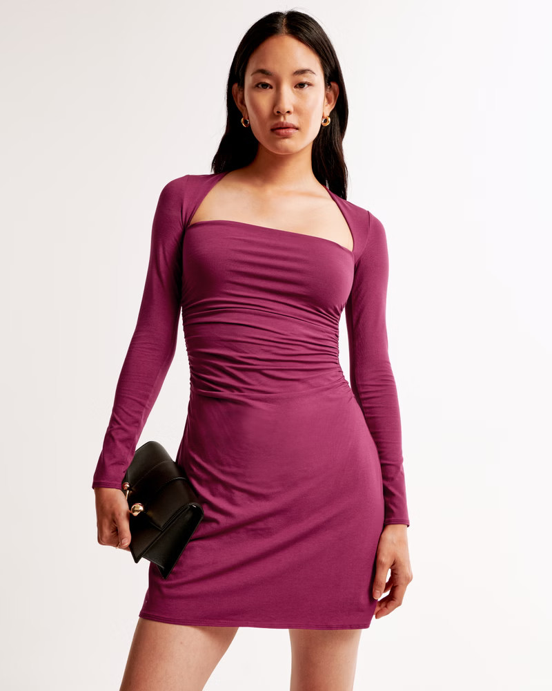 Women's The A&F Ava Long-Sleeve Mini Dress | Women's New Arrivals | Abercrombie.com | Abercrombie & Fitch (US)