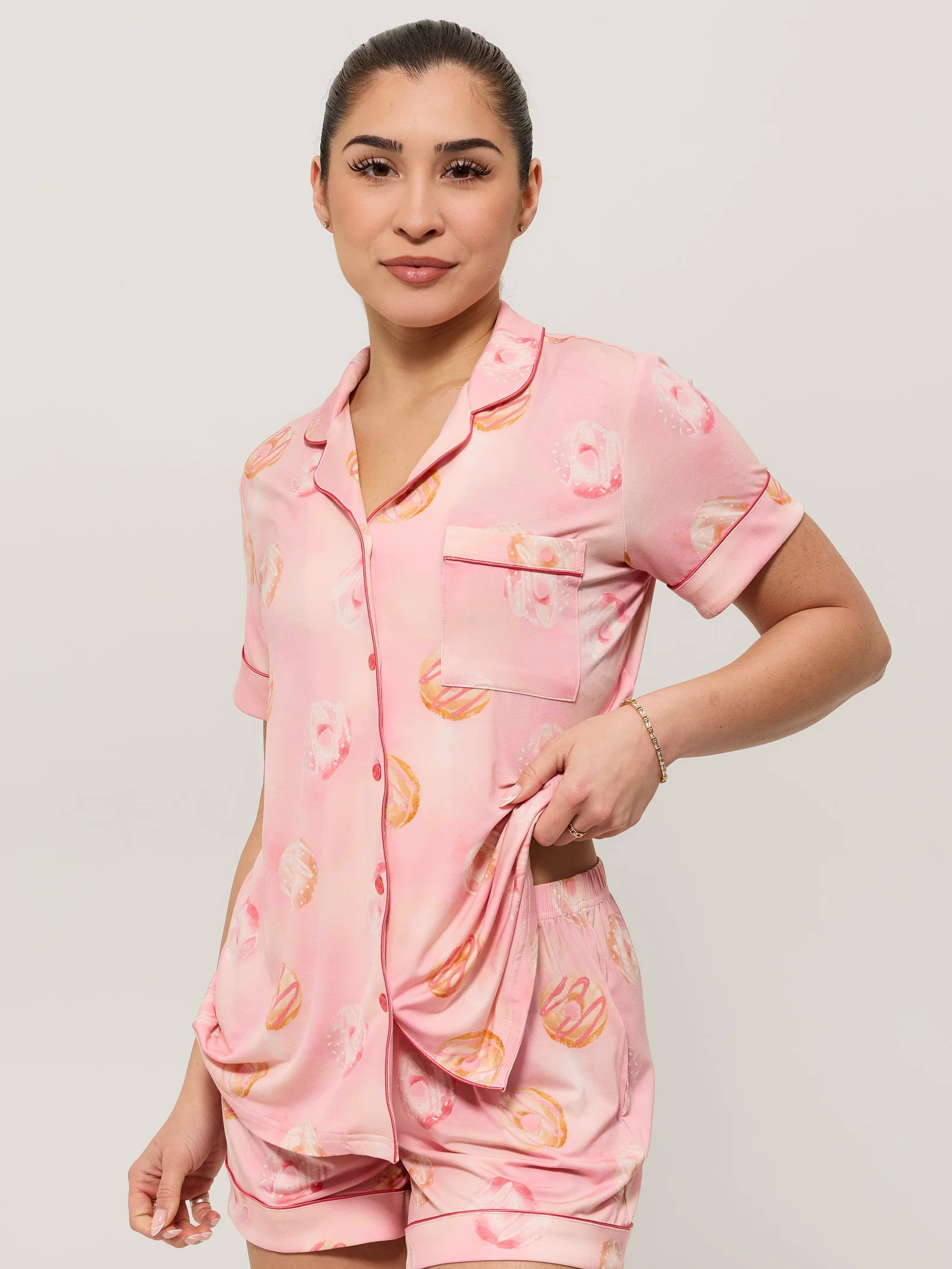 **PREORDER** Pajama Shorts Set - Donut Print | Buffbunny Collection