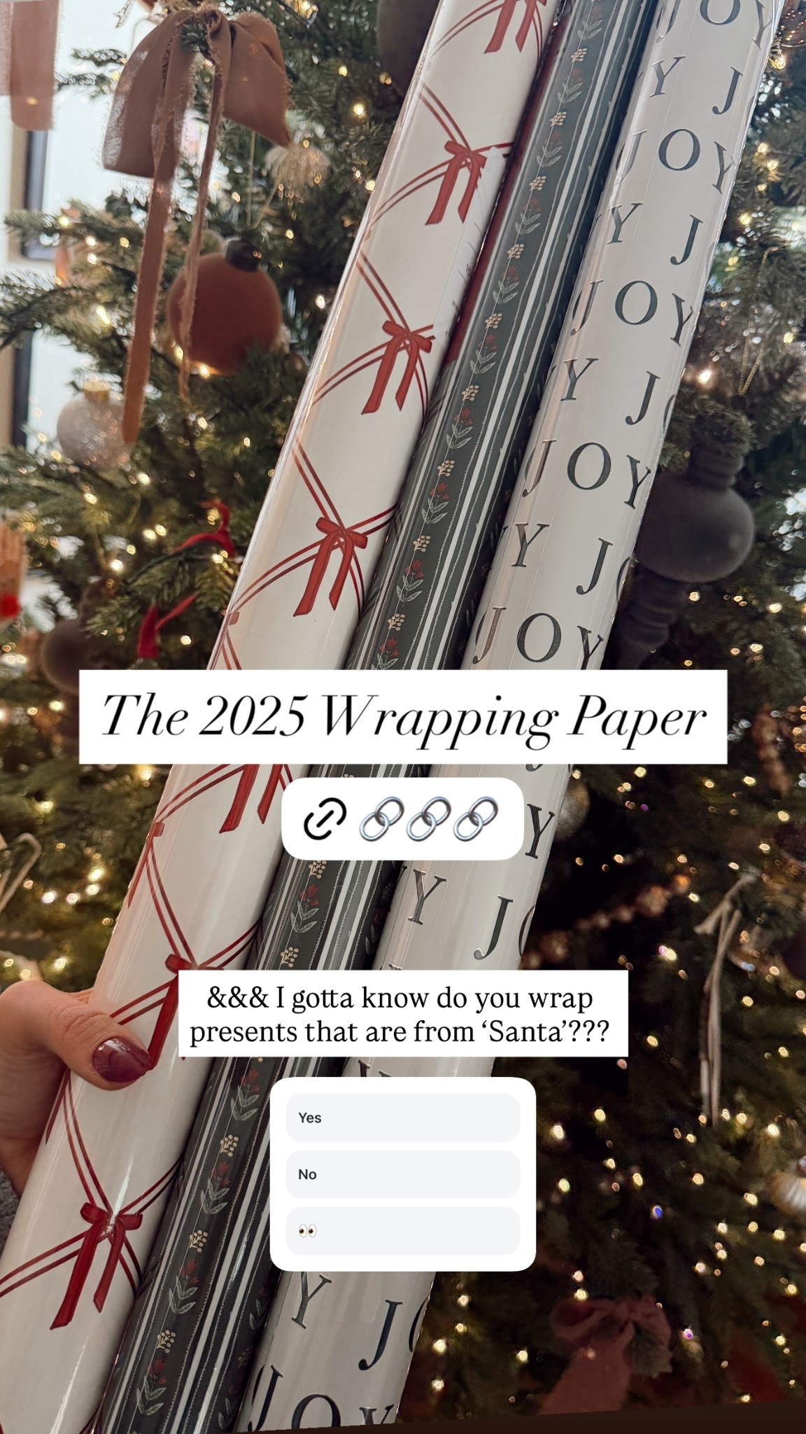 The 2025 Wrapping Paper &&& I gotta know do you wrap presents that are from ‘Santa’???