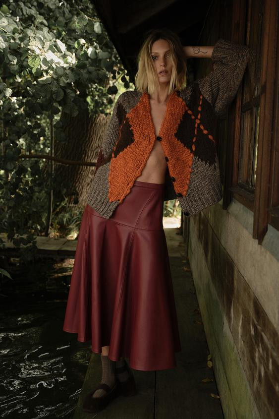 DIAMOND KNIT CARDIGAN | Zara US