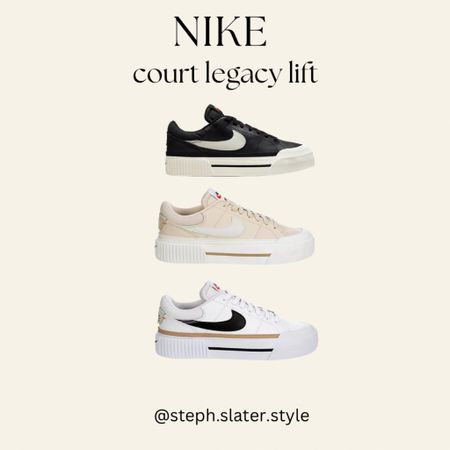 Nike court legacy lift. Sneaker. Casual. Comfy. Mom style. Shoe crush. 

#LTKshoecrush #LTKFind #LTKstyletip