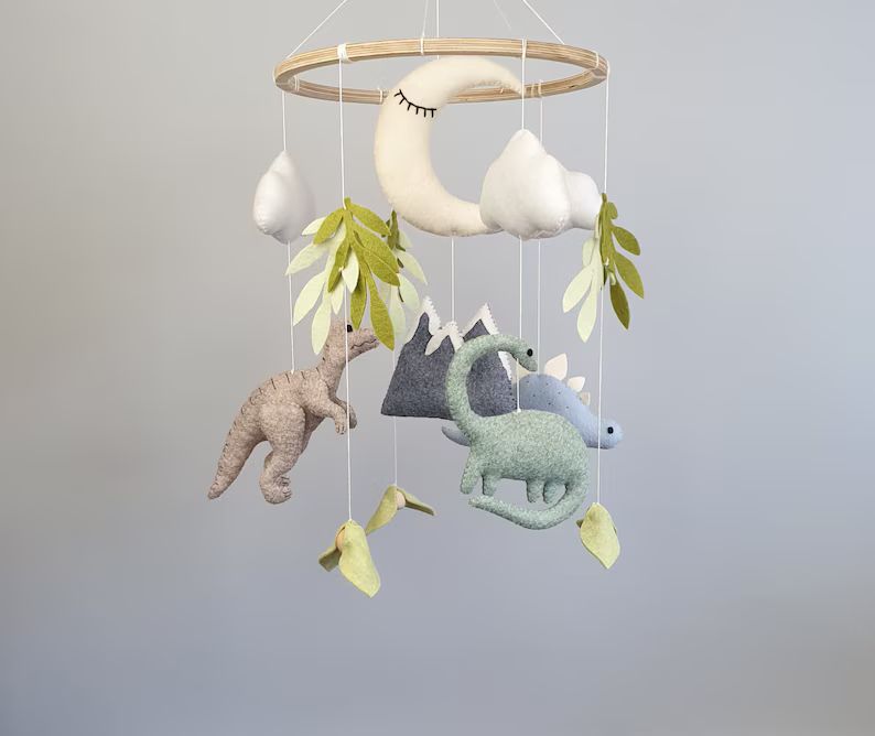 Dinosaur baby mobile, baby boy hanging mobile, nursery dinosaur mobile for crib | Etsy (US)