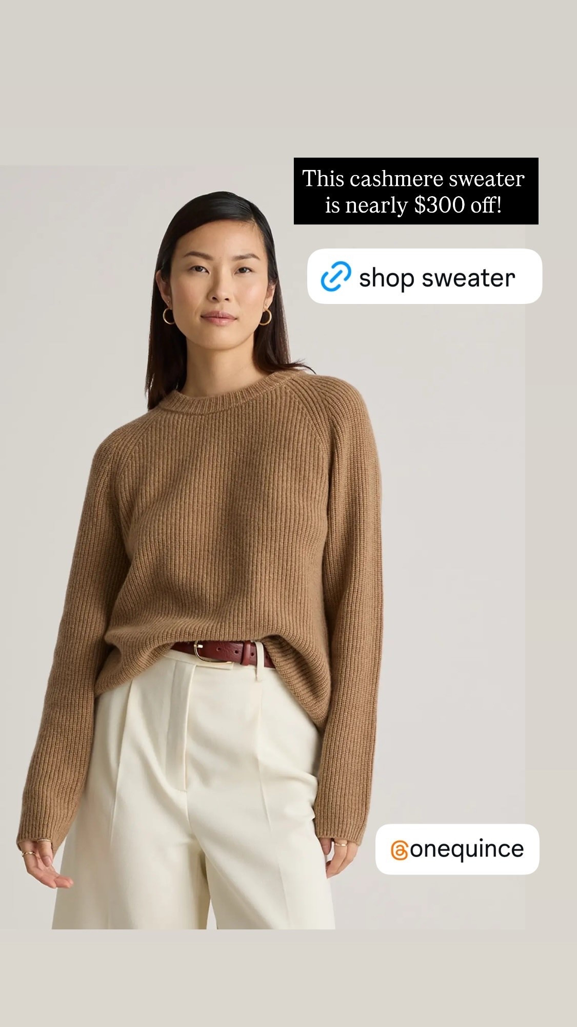 This cashmere sweater is nearly $300 off!