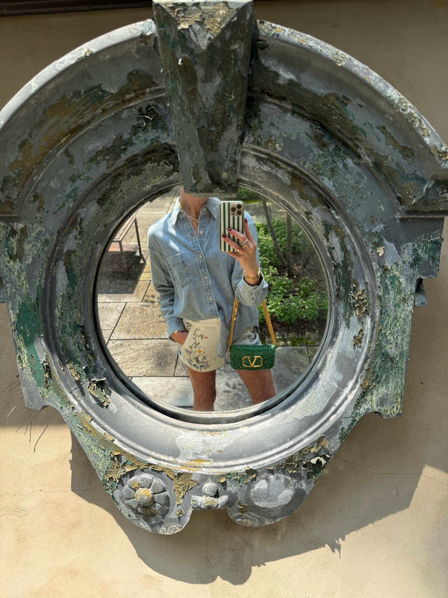 Aritzia denim button down shirt with Alice and Olivia white shorts and green sandals. 

summer outfit ideas, summer outfits women, cute summer outfit, summer fashion 2026, summer outfit inspo, casual summer outfit, elevated casual outfit, chic summer outfit, preppy summer outfit, effortless summer style, everyday summer outfit, weekend outfit ideas, vacation outfit ideas, summer vacation outfit, European summer outfit, summer brunch outfit, summer lunch outfit, cute daytime outfit, transitional summer outfit, end of summer outfit, denim shirt outfit, denim button down outfit, oversized button down outfit, oversized denim shirt outfit, chambray shirt outfit, denim shirt women, button down shirt outfit, button down outfit women, denim and white outfit, blue and white outfit, embroidered shorts, floral embroidered shorts, white shorts outfit, white shorts summer outfit, statement shorts outfit, green accessories outfit, green handbag outfit, green sandals outfit, green bag outfit, strappy sandals outfit, flat sandals outfit, summer sandals outfit, gold jewelry outfit, layered necklace outfit, preppy outfit ideas, feminine casual outfit, feminine summer outfit, coastal chic outfit, coastal outfit, garden party outfit, summer garden outfit, colorful summer outfit, classy summer outfit, trendy summer outfit, Pinterest summer outfit, outfit inspiration women, summer wardrobe inspiration, summer fashion finds, summer outfit links, shop my outfit, shop my look, outfit details, summer fashion finds, women’s fashion finds, summer clothing finds

#LTKootd #LTKTall #LTKTravel