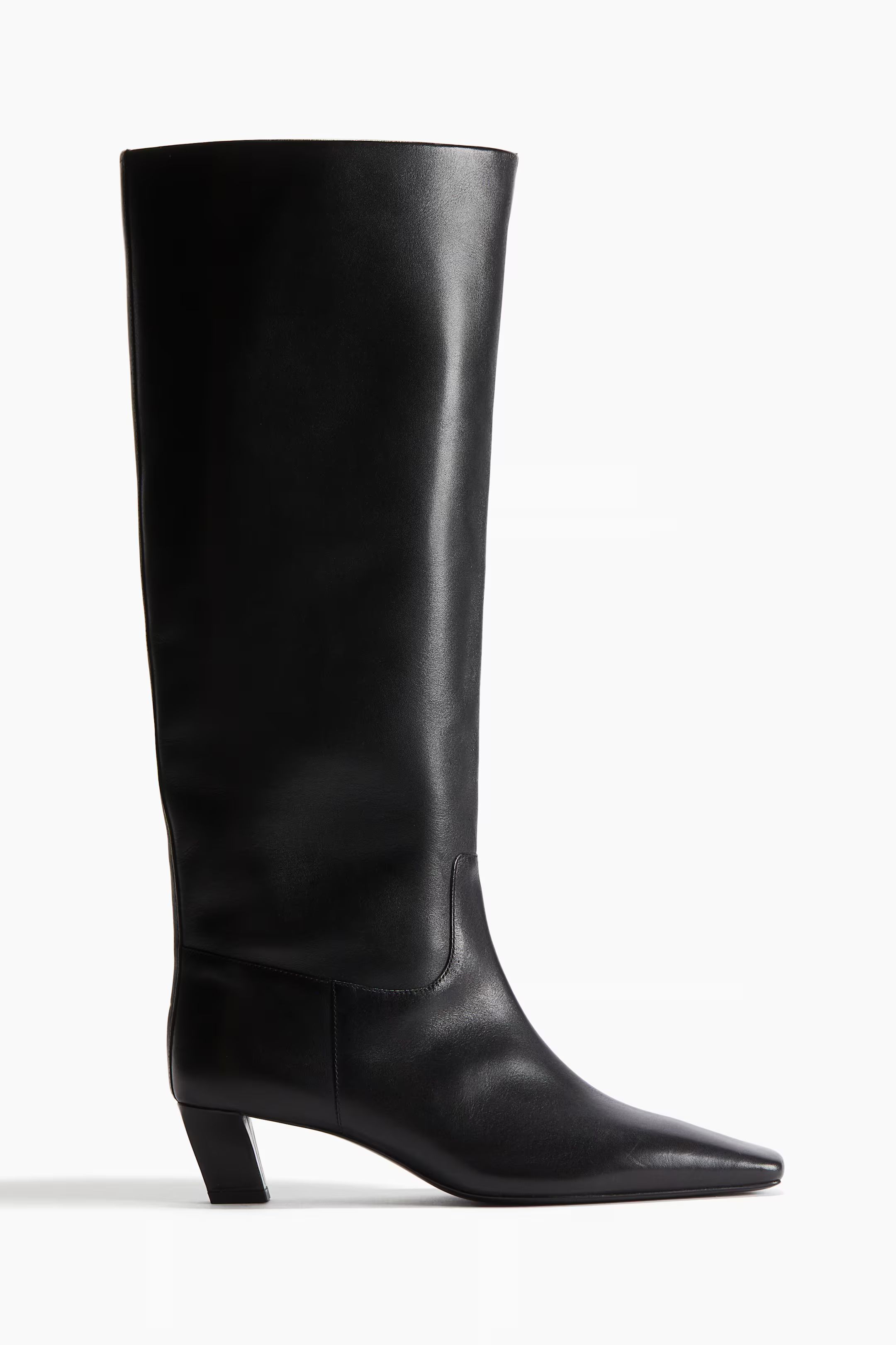 Knee-high leather boots | H&M (UK, MY, IN, SG, PH, TW, HK)