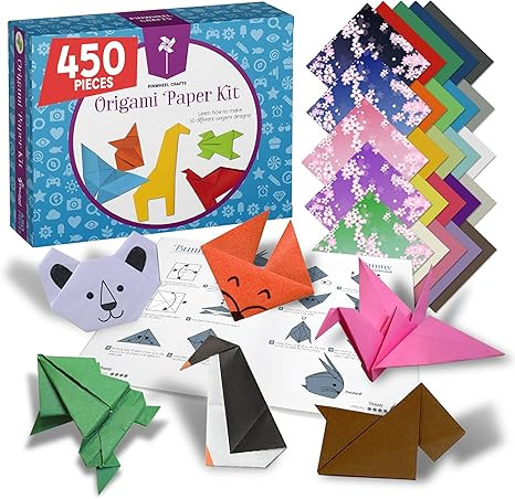 Pinwheel Crafts Origami Paper Kit: 50 Projects with 450 Sheets of Colored and Patterned Paper - E... | Amazon (US)