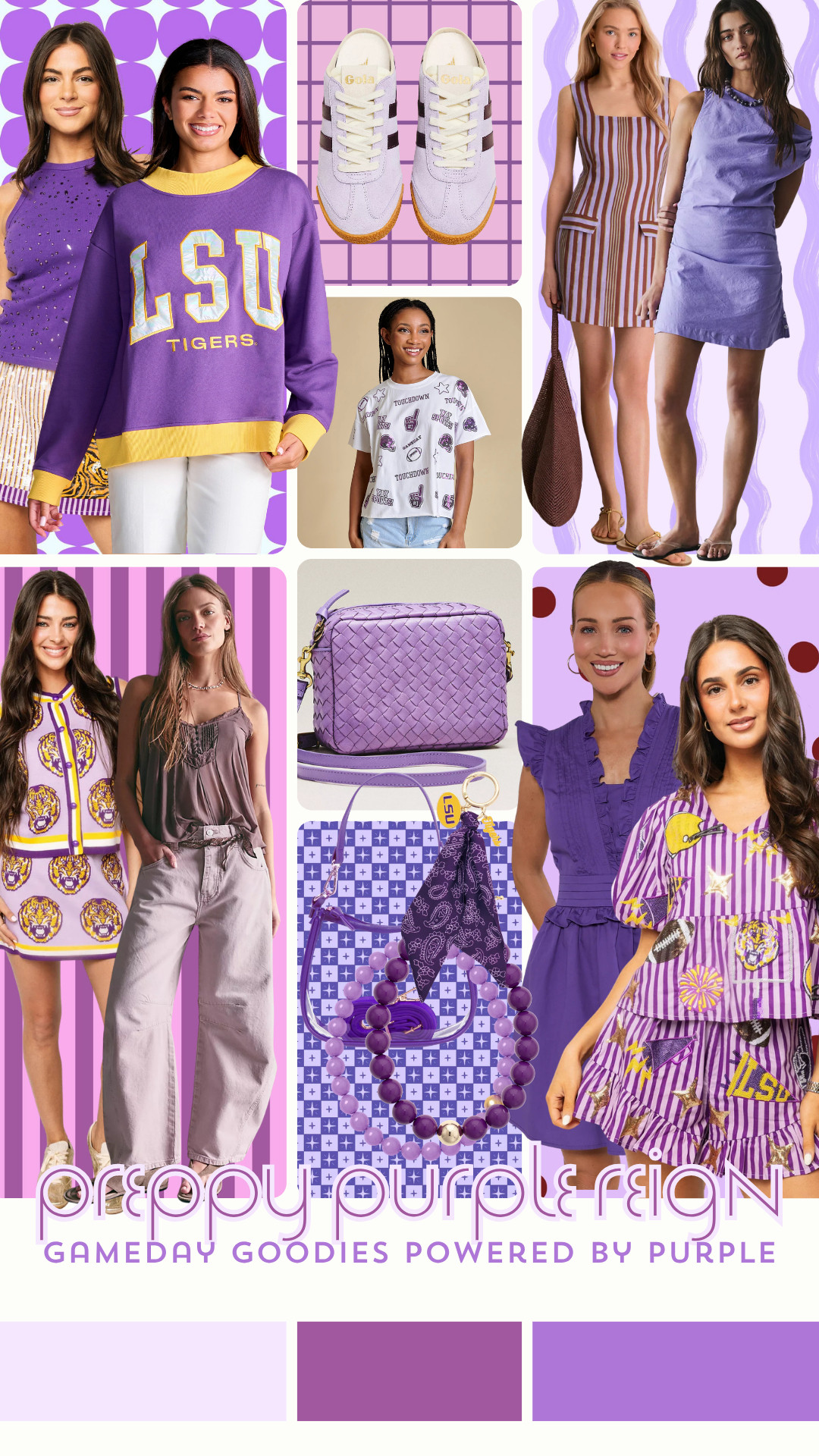 💜 Purple perfection for gameday! From spirited sweatshirts to dresses, accessories, and sneakers, these finds make it easy to show your team pride without sacrificing style. 💛🏈 

 #LTKootd #LTKSeasonal