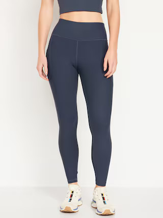 High-Waisted PowerSoft 7/8 Pocket Leggings | Old Navy (US)
