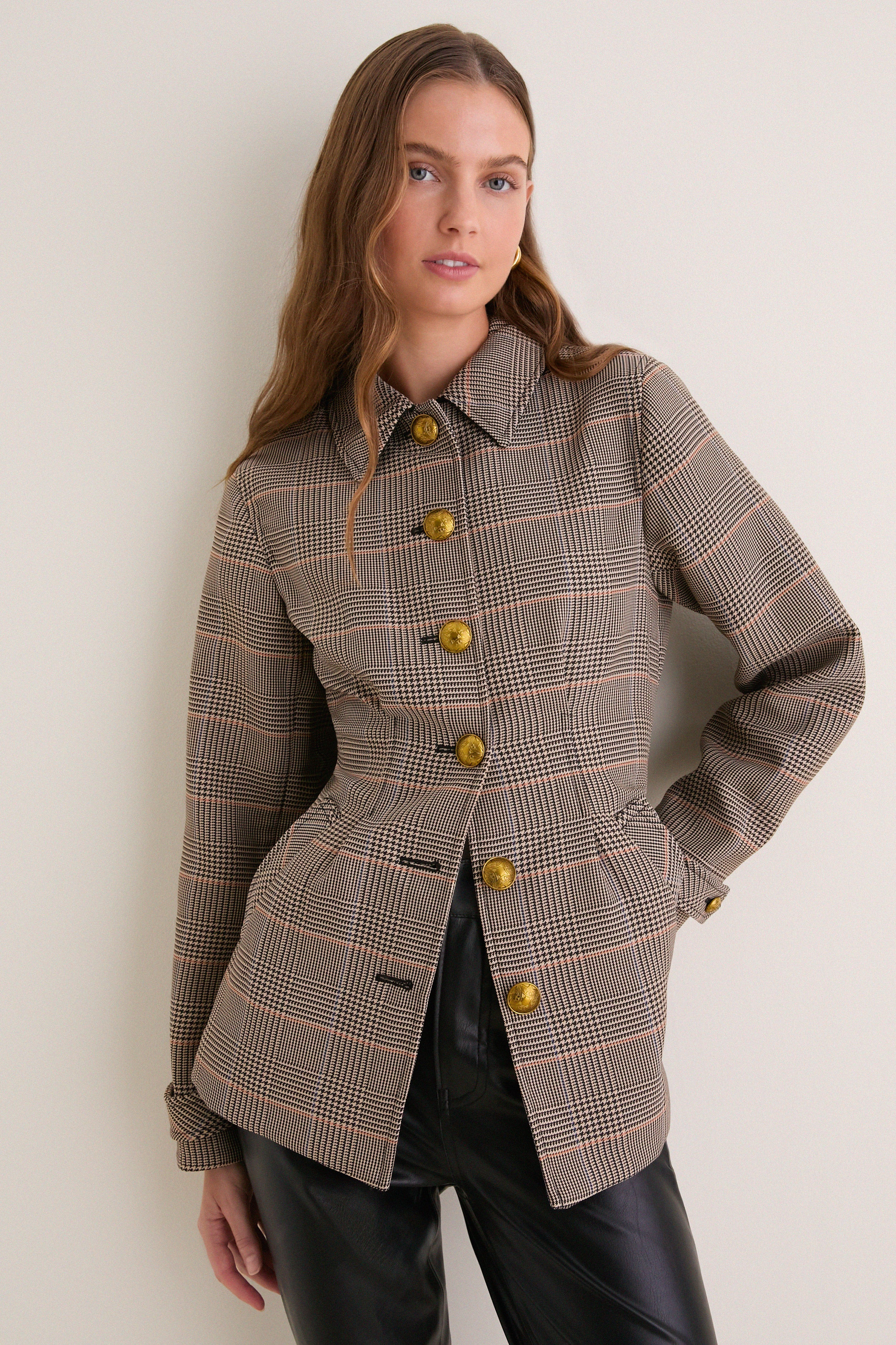 Khaki Multi Severine Coat | Tuckernuck (US)