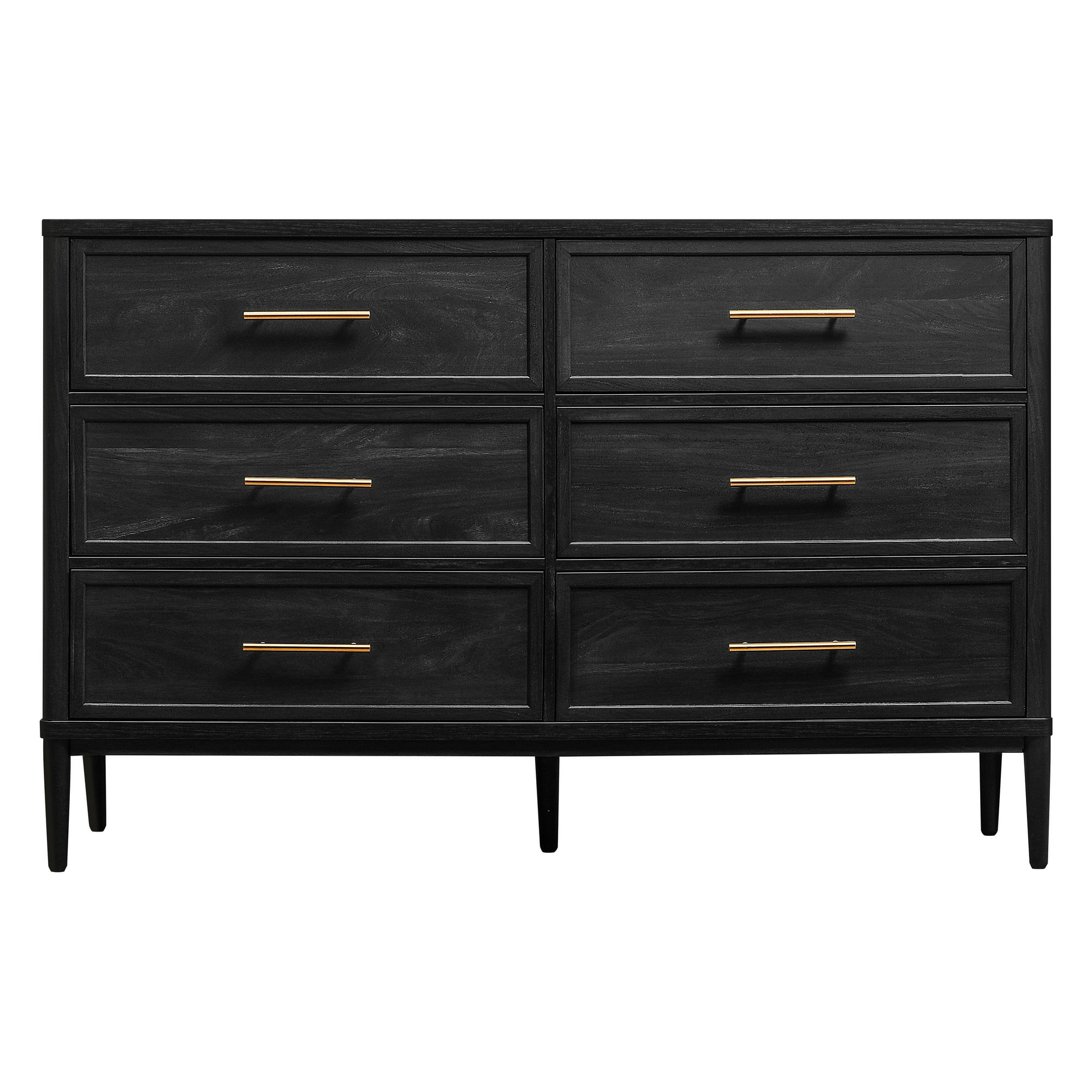 Better Homes & Gardens Oaklee 6 Drawer Dresser, Charcoal Finish | Walmart (US)