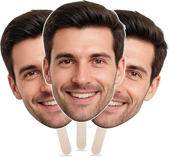 Big Head Cutout on Stick – 6–18 Inch Custom Photo for Parties, 3PCS | Amazon (US)