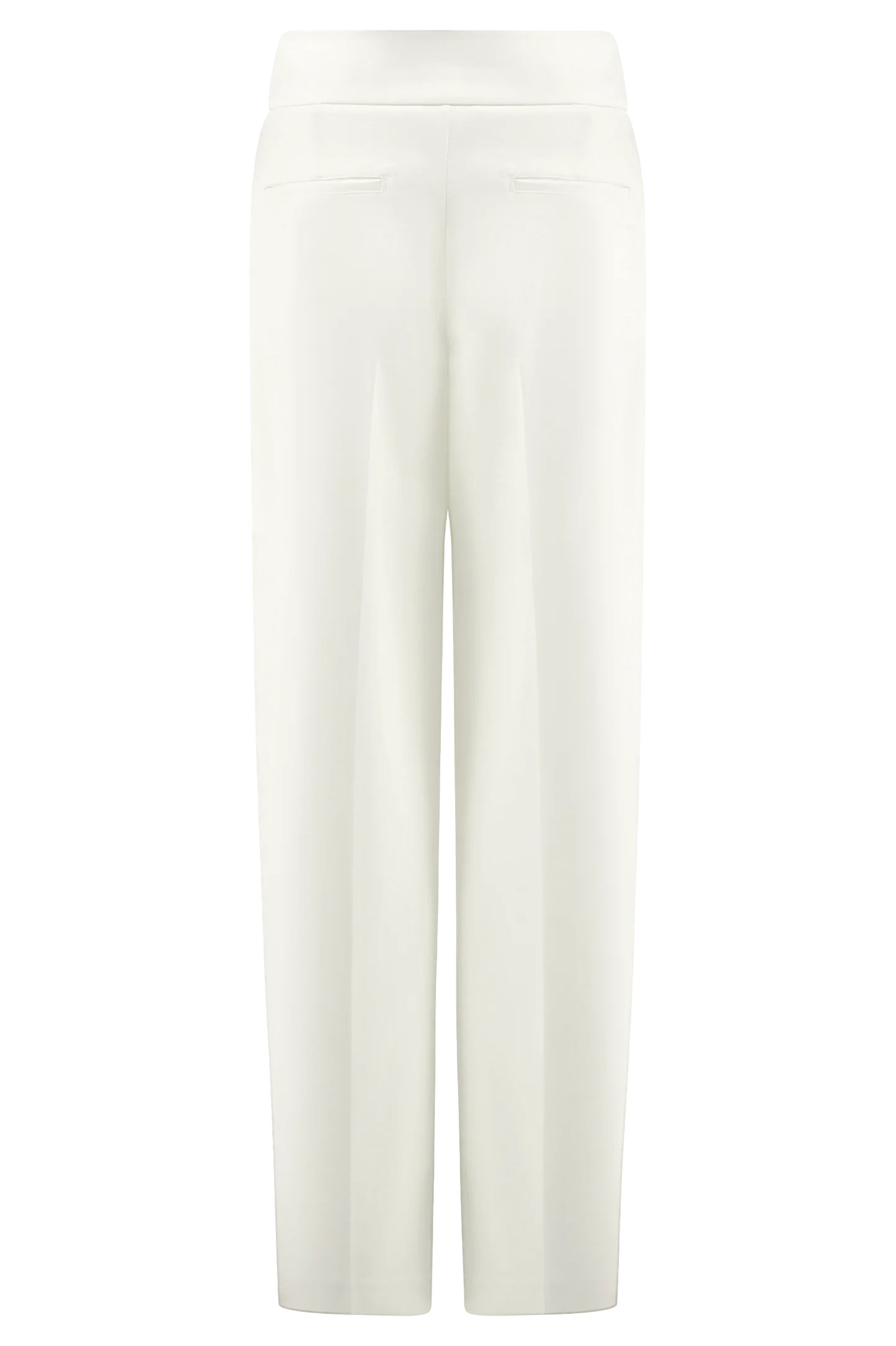 Penelope Pleated High Waisted Pants - Ivory | MESHKI US