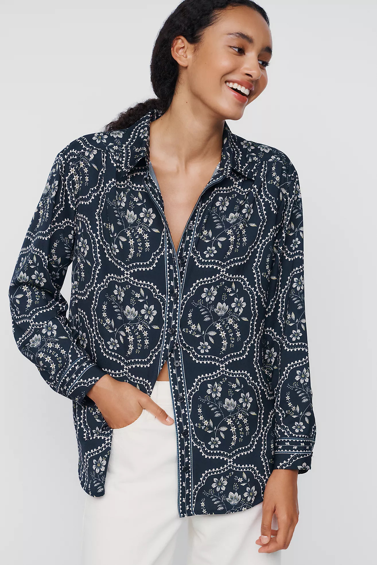 Brielle Relaxed Buttondown Blouse | Anthropologie (US)
