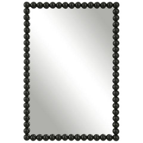 Serna Blk 20.5-in x 30-in Vanity Mirror | Lamps Plus