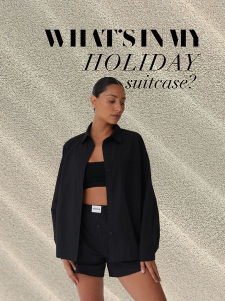 Welcome to my holiday suitcase essentials series! Over the next few weeks I will share everything you need for a minimal holiday wardrobe, from poolside outfits to summer beauty must-haves. Starting with these boxer shorts from Adanola… perfect for lounging in the sun or pairing with a shirt for some beachside wandering 🖤
Holiday outfits | Adanola black poplin boxer shorts | Women’s boxers | Elasticated shorts | Summer capsule wardrobe | Petite summer outfits 

#LTKstyletip #LTKeurope #LTKSeasonal