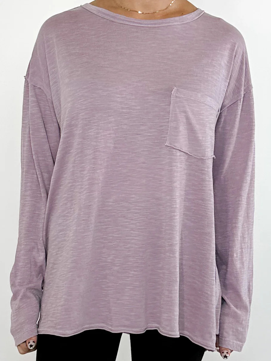 Offhand Slub Long Sleeve | Plum | +Plus Available | RESTOCK | Talulah