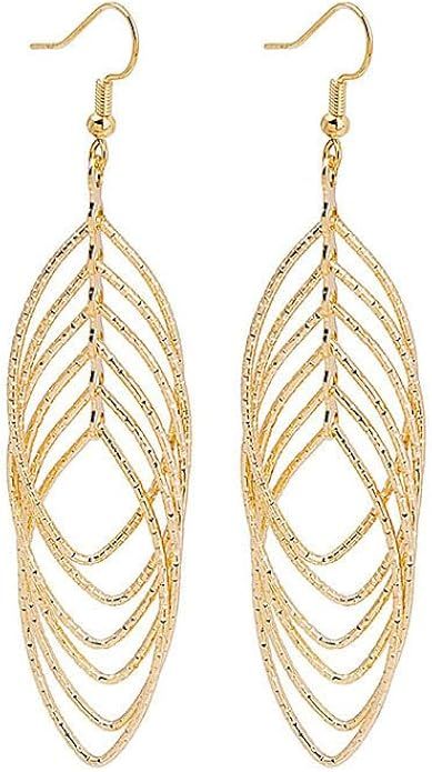 Gold Dangle Earrings for Women Dangling Silver Bohemian Earrings Statement Layered Boho Drop Earr... | Amazon (US)