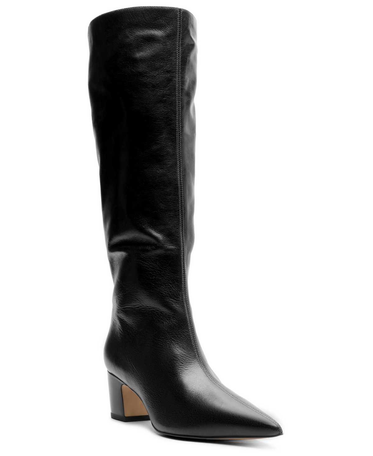Arezzo Women's Julie Mid Block Heel Knee Boots - Black | Macy's