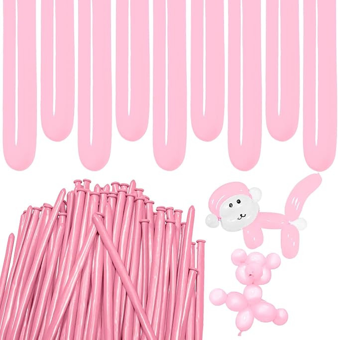 Light Pink Long Balloons Premium 260 Twisting Animals Magic Balloons for Birthday Kids Wedding Pa... | Amazon (US)