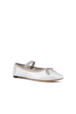 Loeffler Randall Leonie Ballet Flat in Silver from Revolve.com | Revolve Clothing (Global)