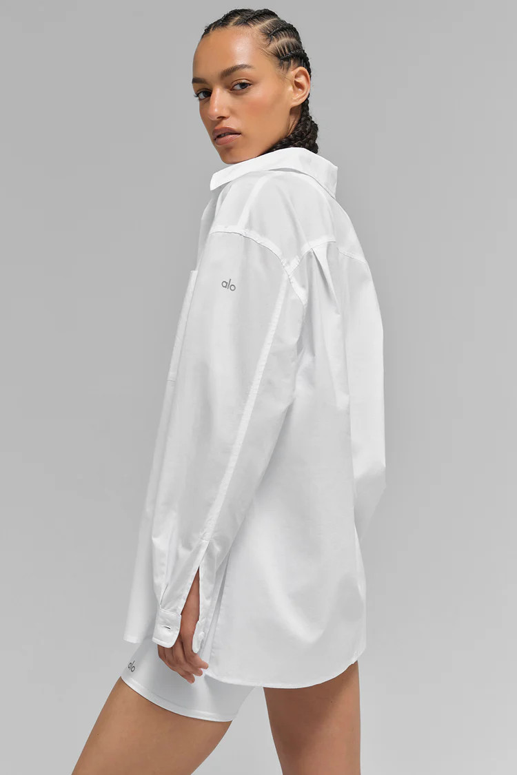 Cotton Real Deal Button Up Long Sleeve | Alo Yoga