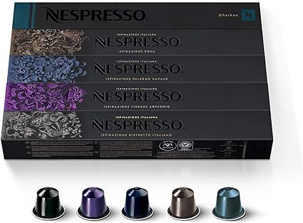 Nespresso Kazaar and Dharkan Intenso Assortment Combo, NOT Compatible with Vertuoline | Amazon (US)