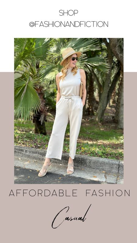 Two piece lounge set from Amazon. So soft and well-made. Love the material. Wearing size small. Fit TTS. Lots of great colors to choose from. Spring outfit. Summer outfit. Travel outfit.

#LTKfindsunder50 #LTKstyletip #LTKSeasonal