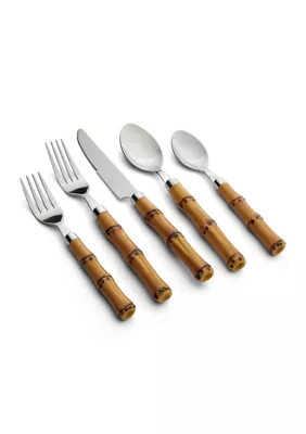 Cambridge Silversmiths Bamboo 20-Piece Flatware Set- Service for 4 | Belk