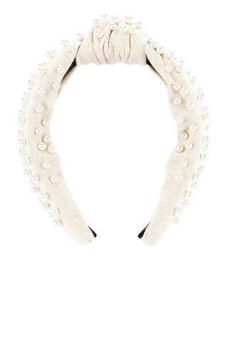 Lele Sadoughi Woven Pearl Headband in Ivory from Revolve.com | Revolve Clothing (Global)