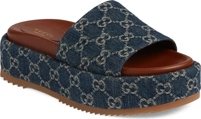 Gucci Angelina GG Logo Platform Slide Sandal | Nordstrom | Nordstrom
