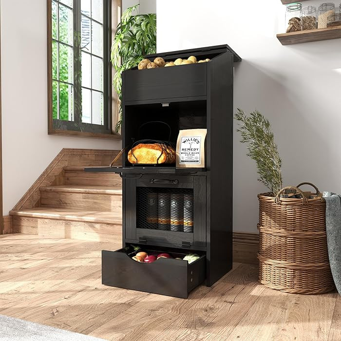 Verano Garden Potato Storage Bin, Wood Bread Box with Lid, Farmhouse Potato and Onion Storage Bin... | Amazon (US)