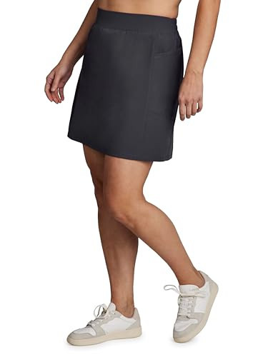 RBX Active Women's Plus Size Skort, Stretch Woven Golf/Tennis/Pickleball Skirt with Attached Bike Short, Zipper Pocket S21 Charcoal 1X | Amazon (US)