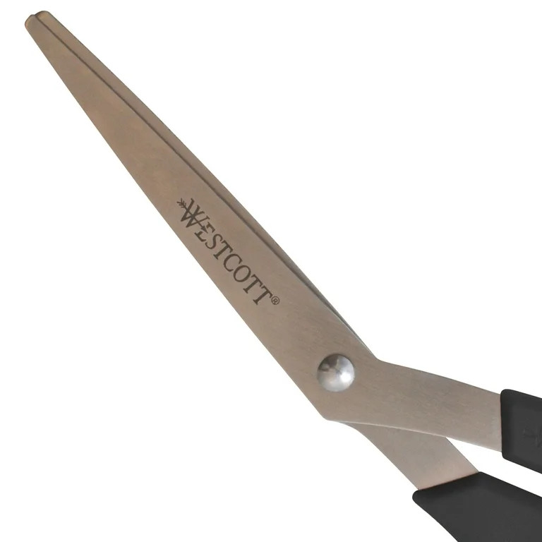 Westcott All Purpose Scissors, 8", Stainless Steel, Bent, Pink or Black, 1-Count | Walmart (US)