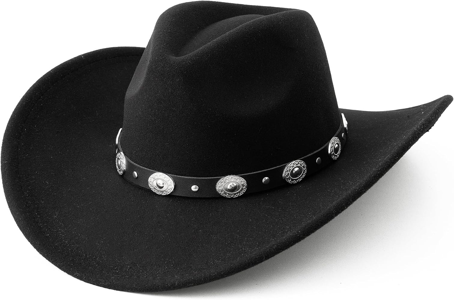 Lanzom Felt Wide Brim Western Cowboy Hats Panama Hat
        Women Men, Belt Buckle | Amazon (US)