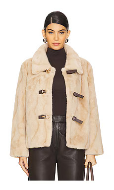 HEARTLOOM Tegan Faux Fur Coat in Praline from Revolve.com | Revolve Clothing (Global)