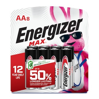 Energizer Max Alkaline AA Batteries, Double A Batteries (8-Pack) | Lowe's