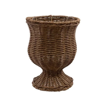 NANIL 8 Inch Brown Goblet Woven Resin Urn Planter Urn Shape Spring Easter Decorations, Planter Basket Woven Decorative Storage Basket and Planter for Easter Outdoor Decor Home Front Porch Decor | Walmart (US)
