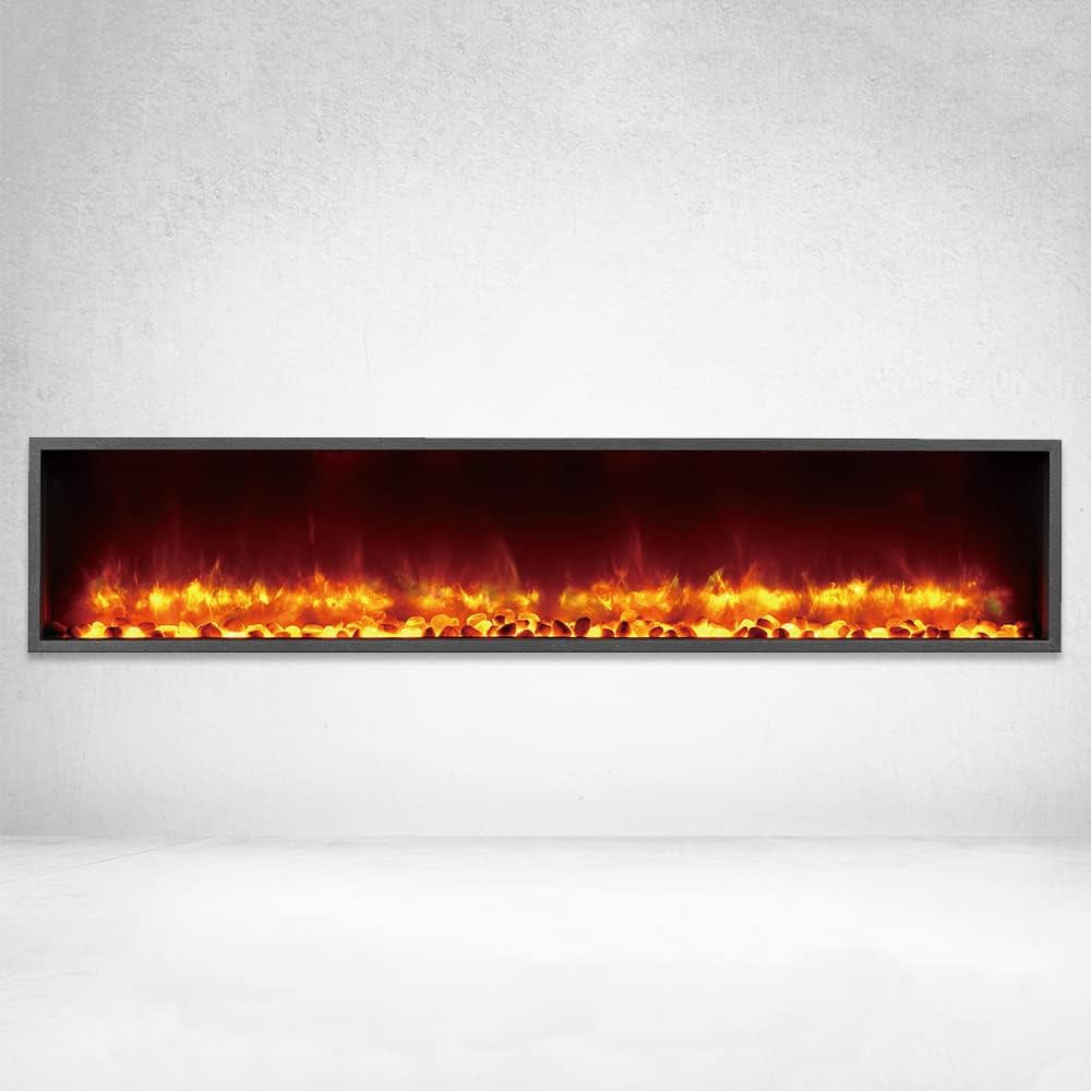 Dynasty Harmony 63 Inch Electric Fireplace - Modern, Linear Design with Multiple Flame Colors & R... | Amazon (US)