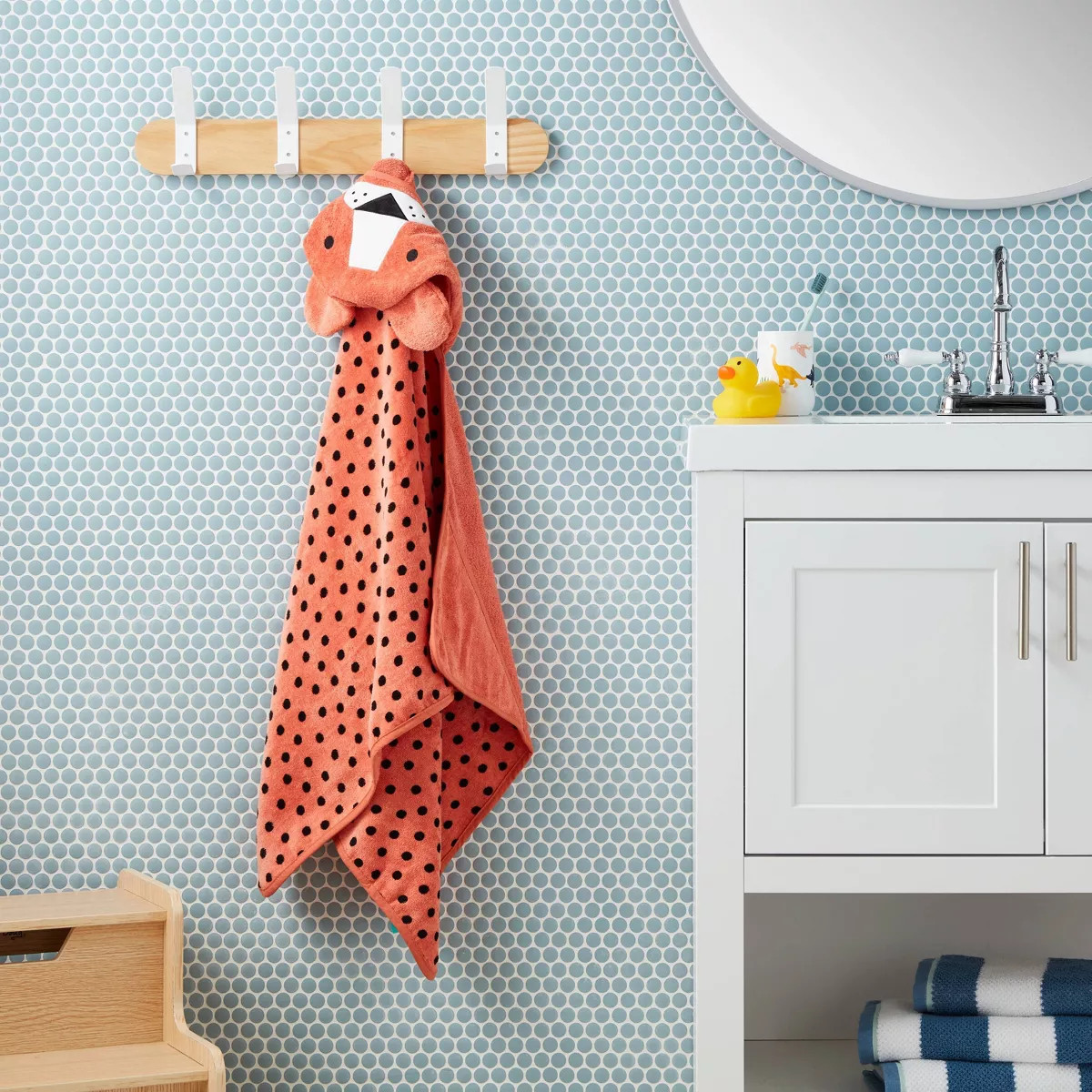 25"x50" Cheetah Kids' Hooded Towel Orange - Pillowfort™ | Target