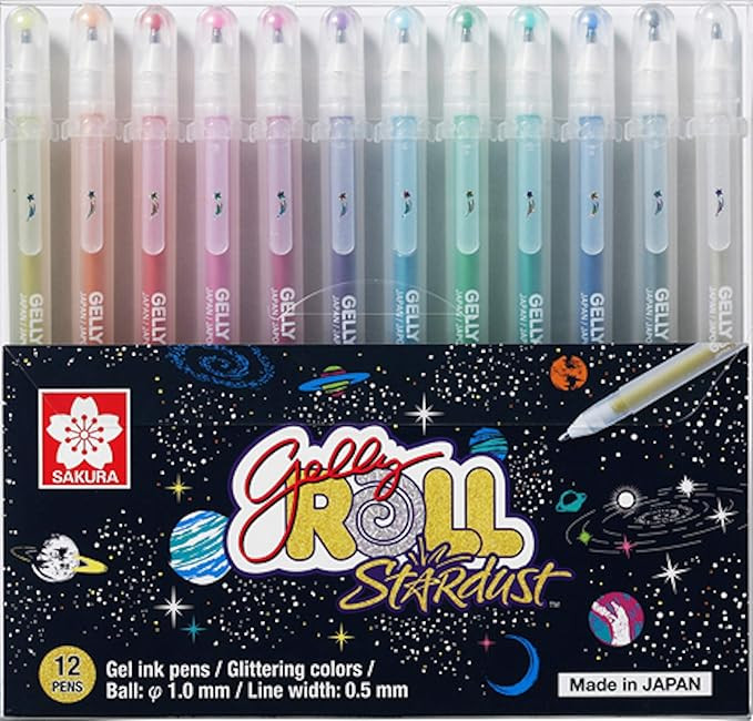SAKURA Gelly Roll Stardust (Made in Japan) [Limited Edition] Gel Ink Pen Set - Bold Sparkling, Gl... | Amazon (US)