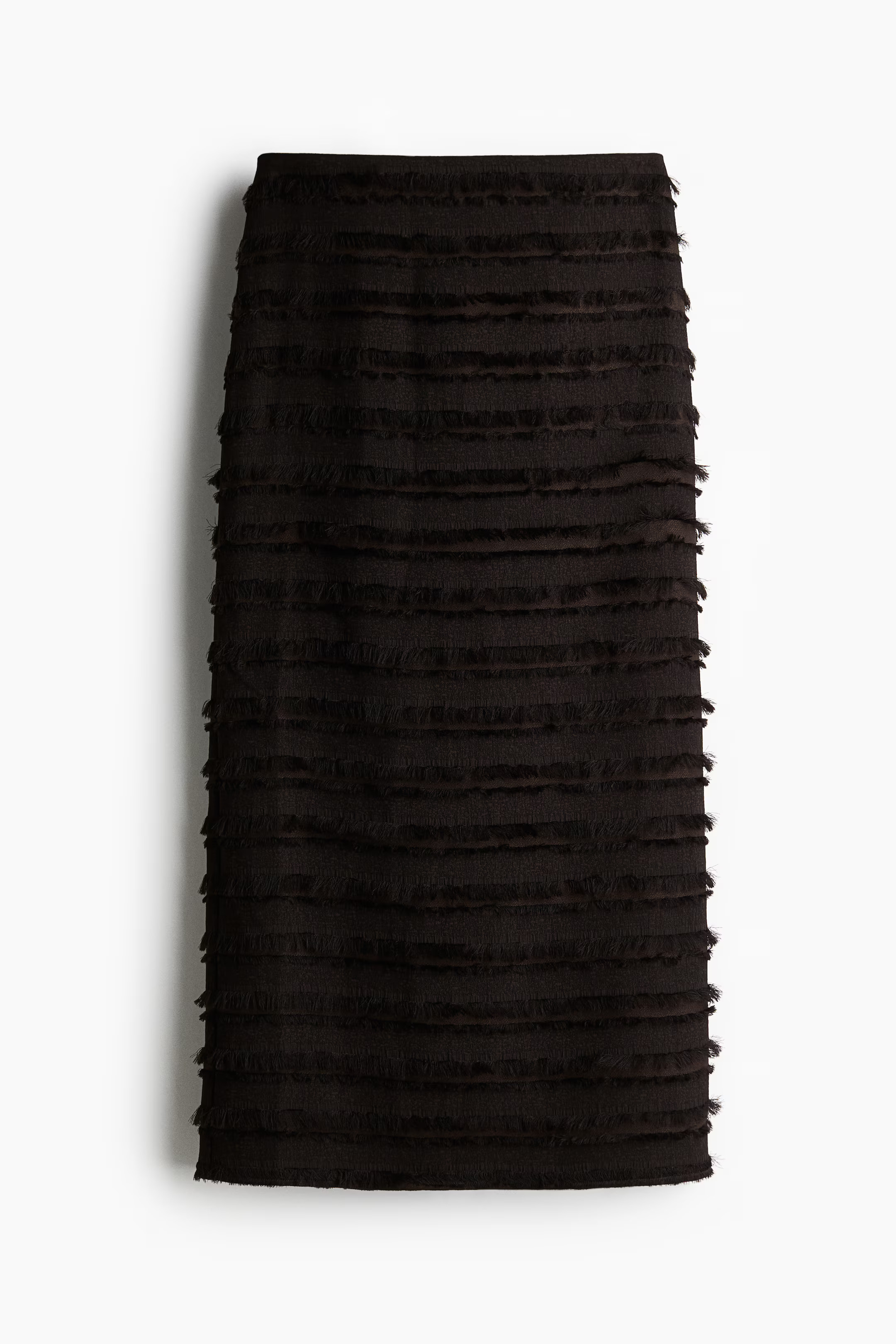 Fringe-trimmed midi skirt | H&M (UK, MY, IN, SG, PH, TW, HK)