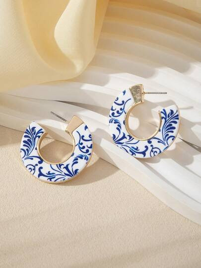 Circle & Bow Decor Drop Earrings | SHEIN