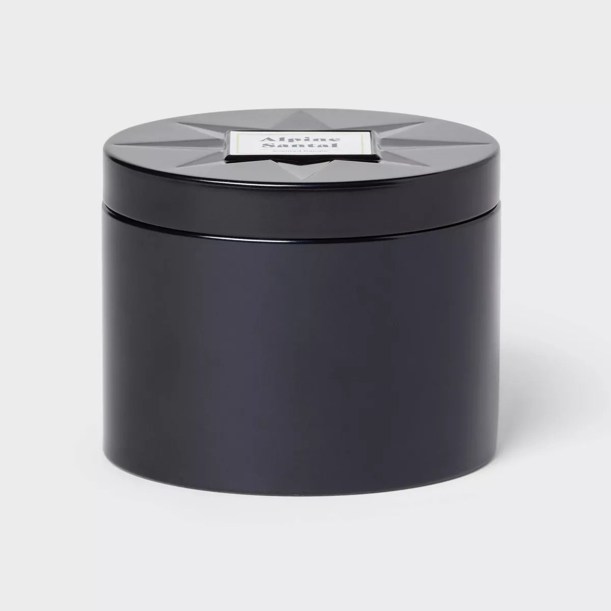 Lidded Metal Tin Candle Alpine Santal 6oz Blue - Threshold™ | Target